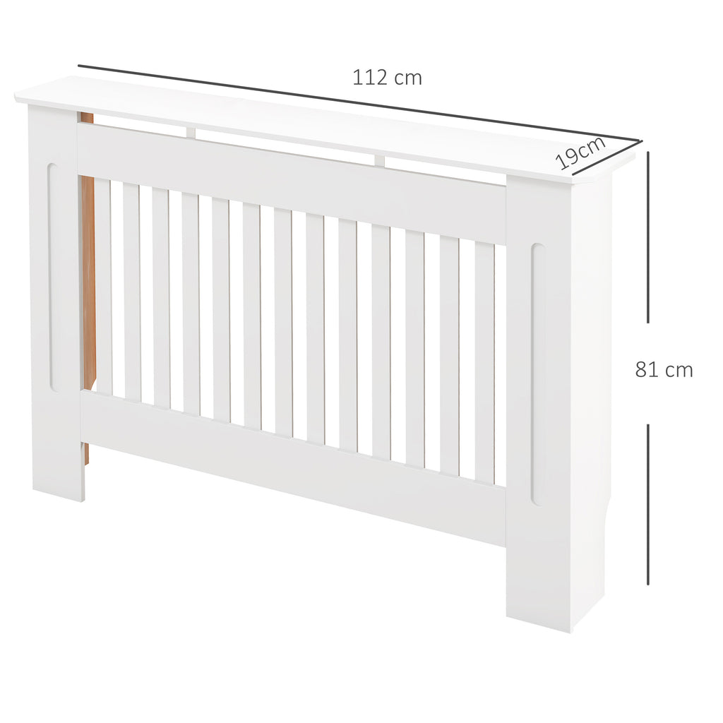 Cache-radiateur couverture radiateur Design couverture radiateur Panneau Cabinet 112L x 19l x 81H cm MDF Blanc-2