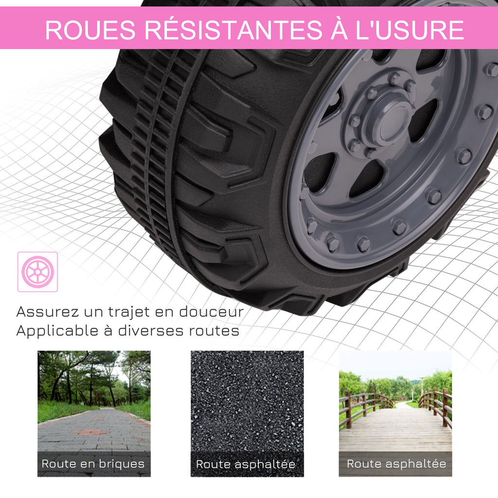 Quad buggy voiture électrique enfant quad électrique 18-36 mois 6 V 2 Km/h max. rose-6
