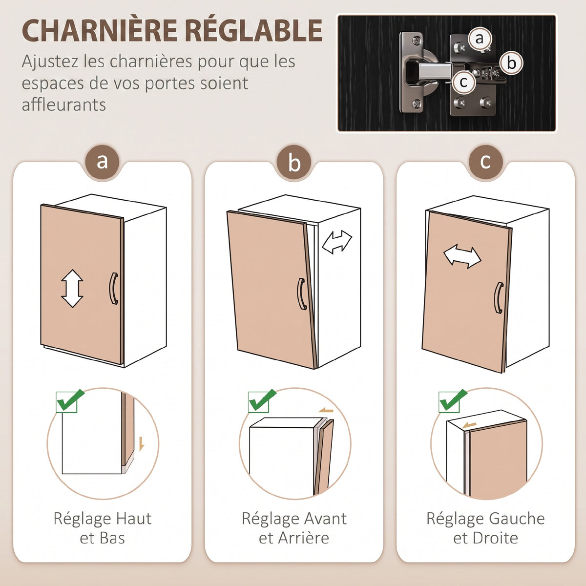 Buffet haut armoire de cuisine 4 portes 2 placards et 1 tiroir central hauteur 180 cm avec 2 étagères réglables noir-5