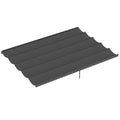 Toile de toit pour pergola tonnelle rétractable de 4 x 3 m - toile uniquement 350 x 260 cm gris foncé-0