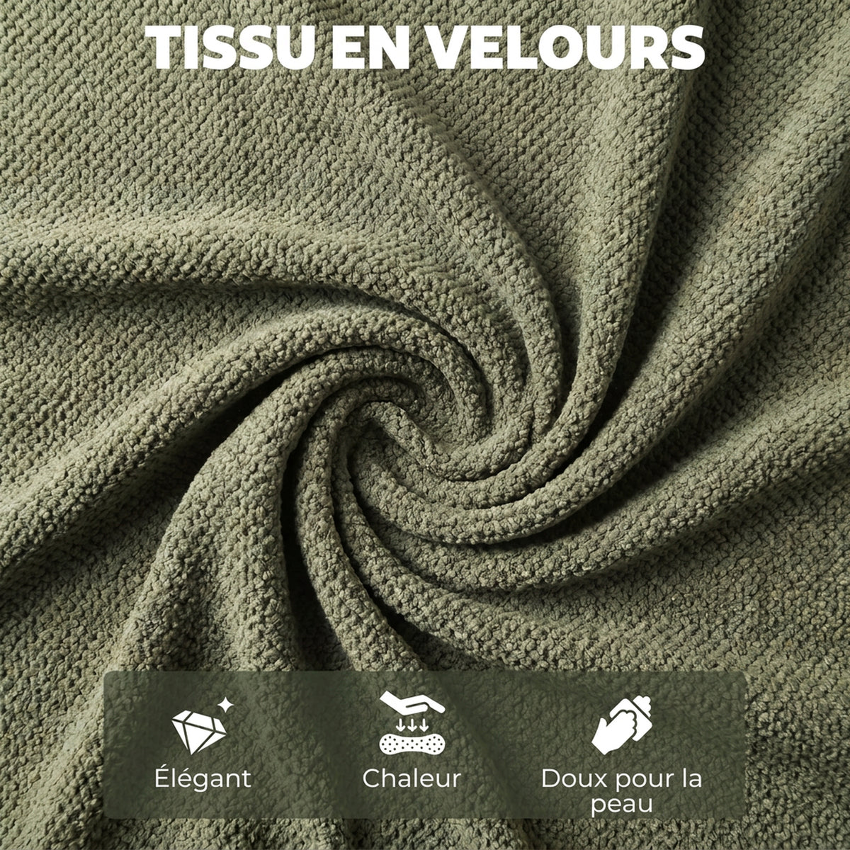Lot de 2 Tabourets de Bar, Chaises de Bar en Velours, Assise Rembourrée 67H cm, Dossier et Repose-Pieds, Vert-5
