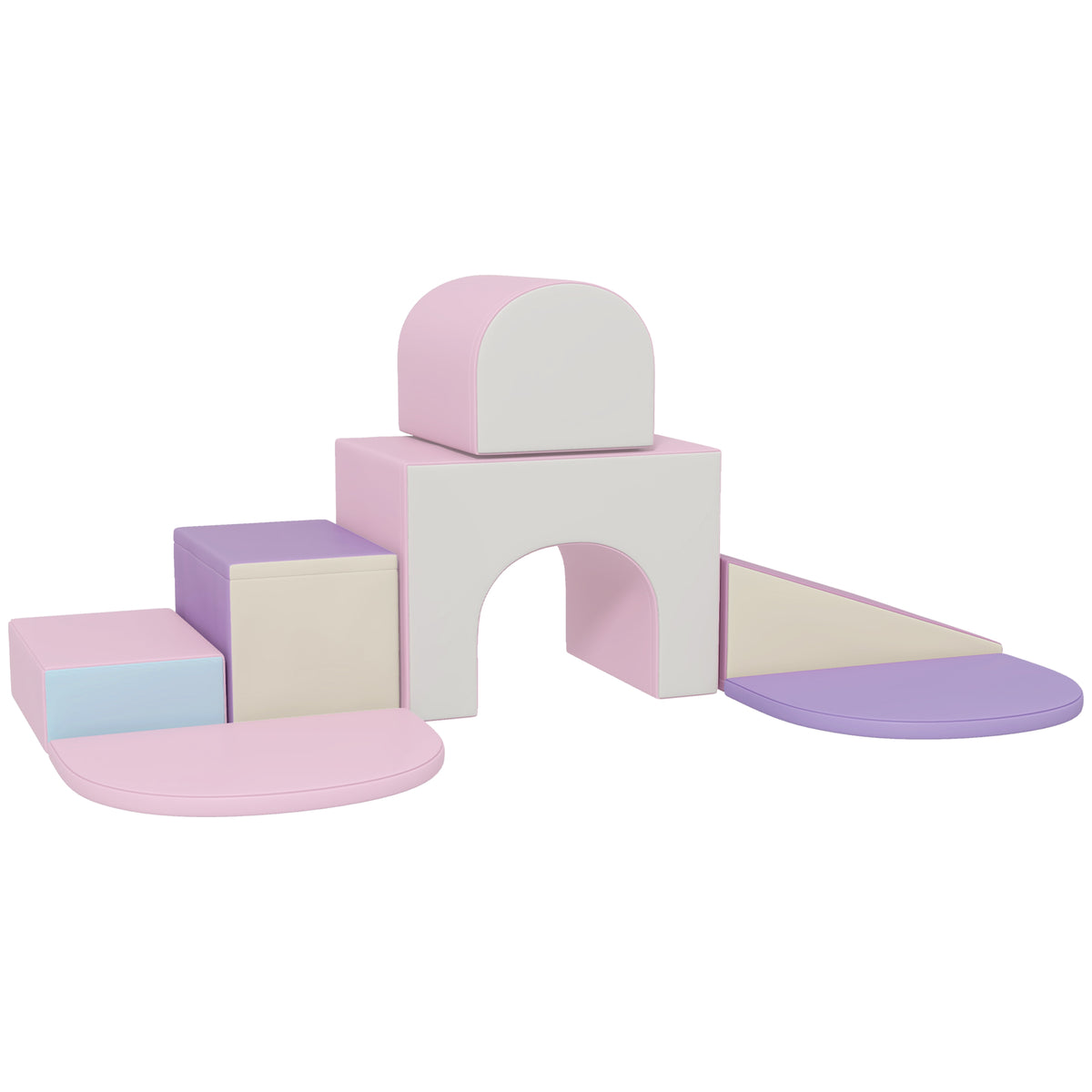 7PCS Module motricité bébé parcours motricité bébé en mousse EPE pour enfants d'âge préscolaire, multicolore-0