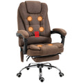 Fauteuil de bureau direction massant chauffant hauteur réglable dossier inclinable repose-pied + coussin lombaires-0