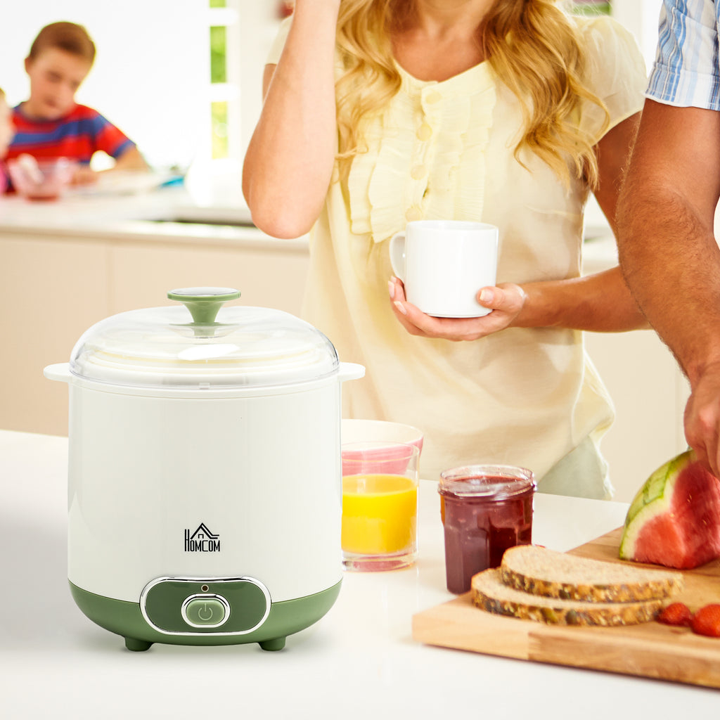 Yaourtière électrique avec 2 récipients de 1,5L filtre pour yaourt grec et 2 couvercles, puissance 20W blanc-9