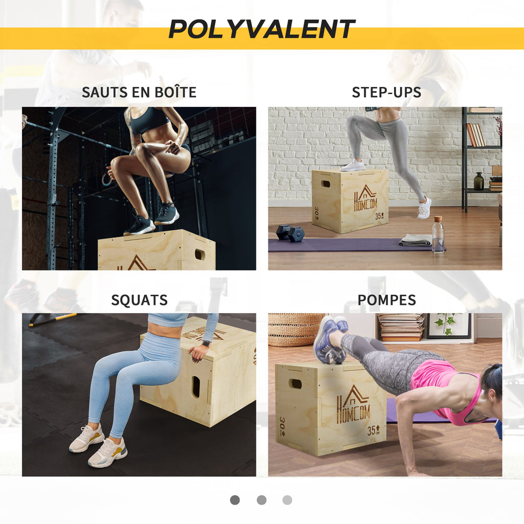 Box jump pliométrie appareil boîte à saut musculation fitness entraînement croisé plyobox pour box training 40,5/35,5/30,5 cm-6
