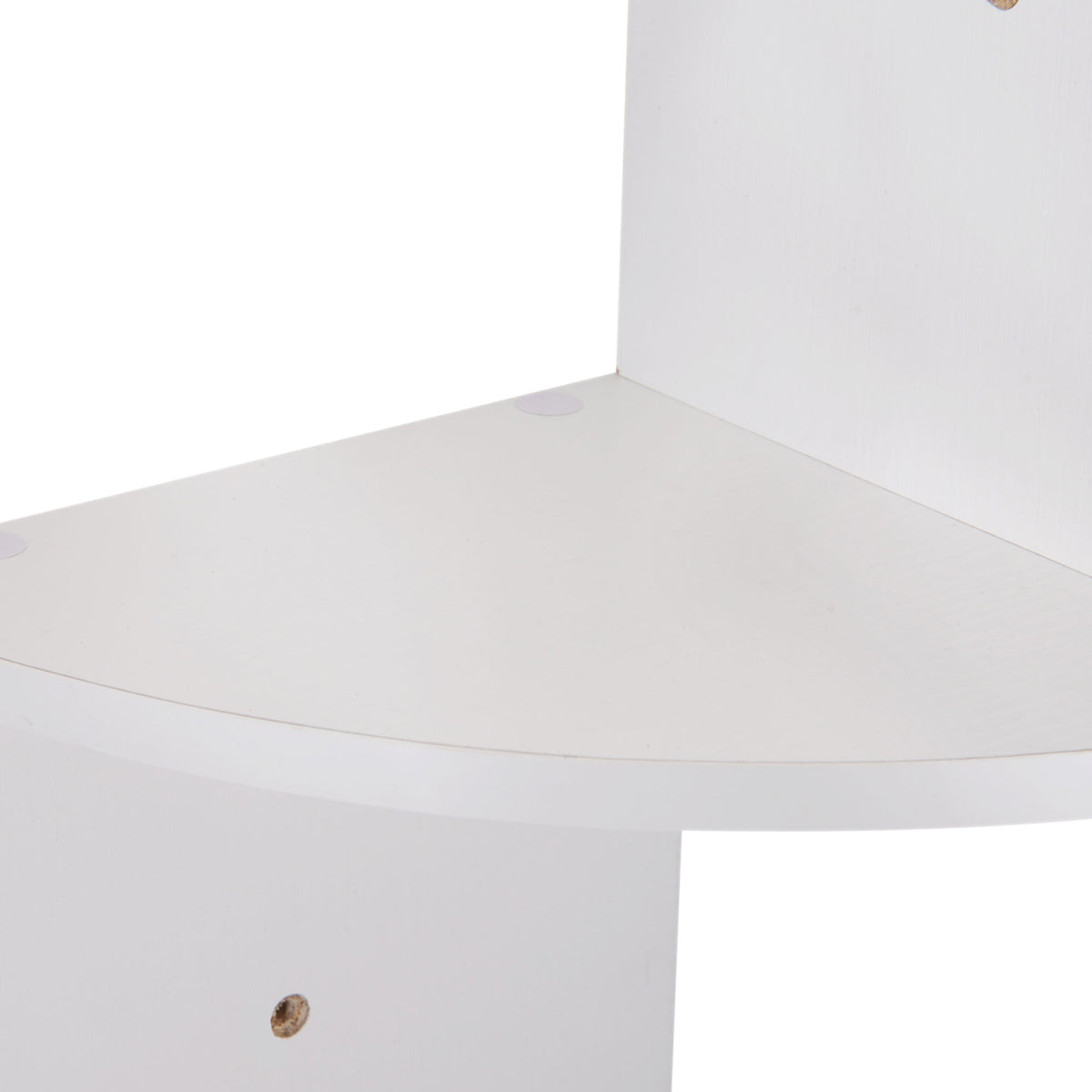 Étagère d'angle Murale de Rangement Forme Zigzag 20L x 20l x 126H cm 5 Niveaux Bois Blanche-6