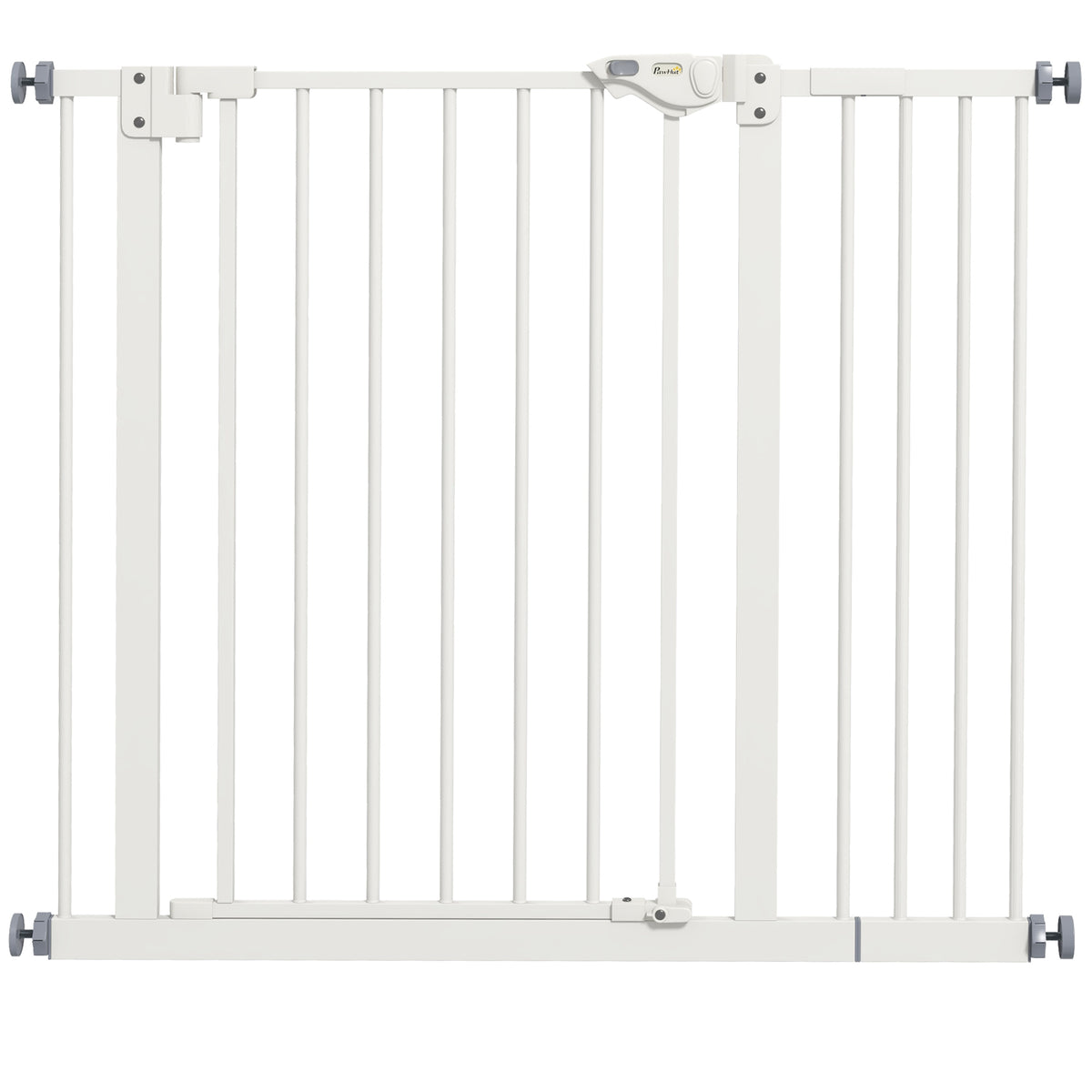 Barrière de sécurité animaux porte fermeture automatique système de double verrouillage sans perçage 1 extension blanc-0