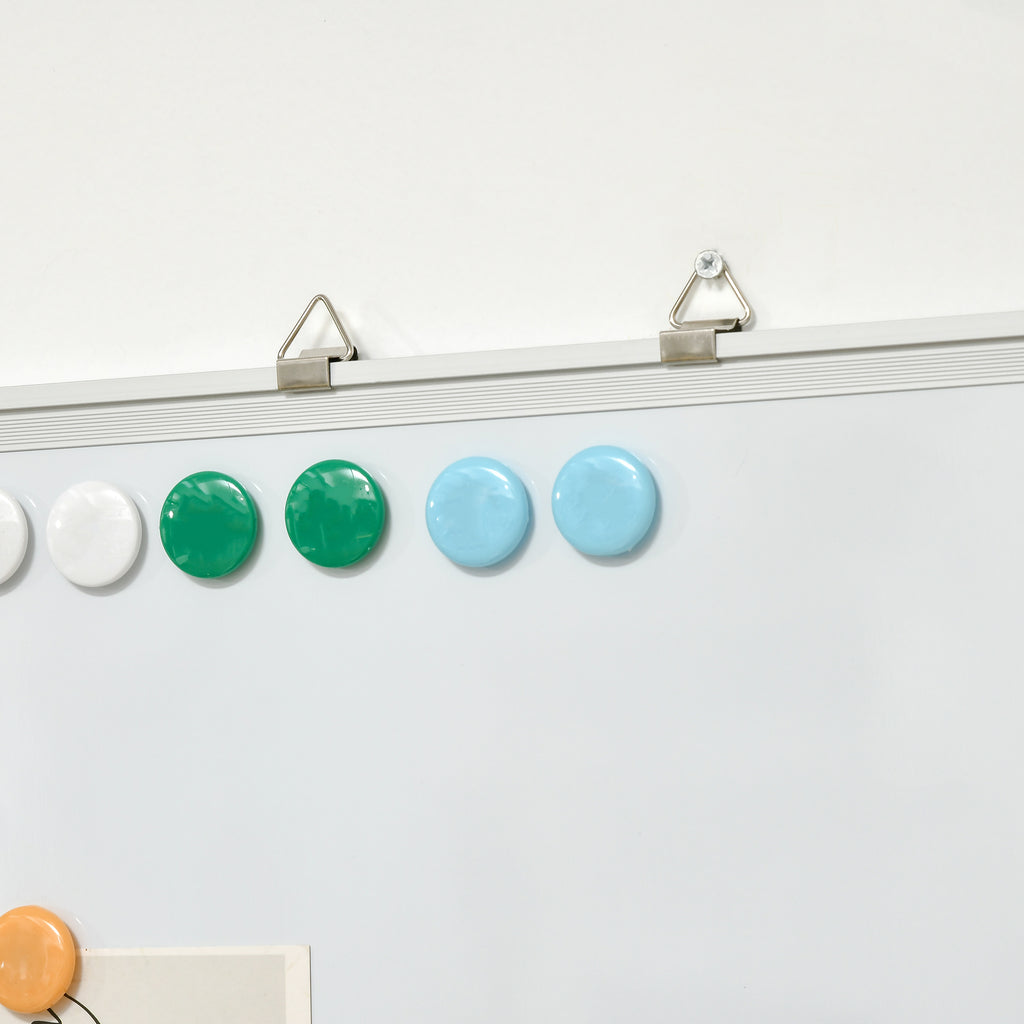 Tableau blanc magnétique cadre aluminium 60 x 45 cm avec feutres, effaceur et aimants-8