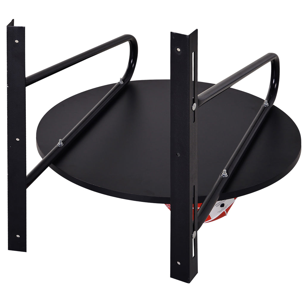 Punching Ball Poire de Vitesse Boxe avec Support Plateau tournant + Pompe en bois Hauteur Réglable Acier revêtement synthétique Rouge Noir-6