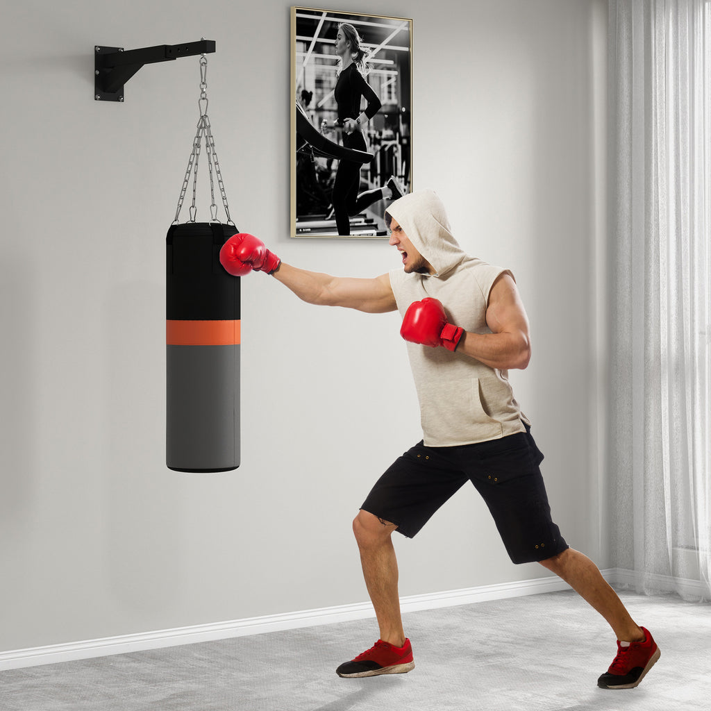 Support mural pour sac de boxe réglable à 5 longueurs, solide jusqu'à 60kg, pour l'entraînement de boxe, de kickboxing-1