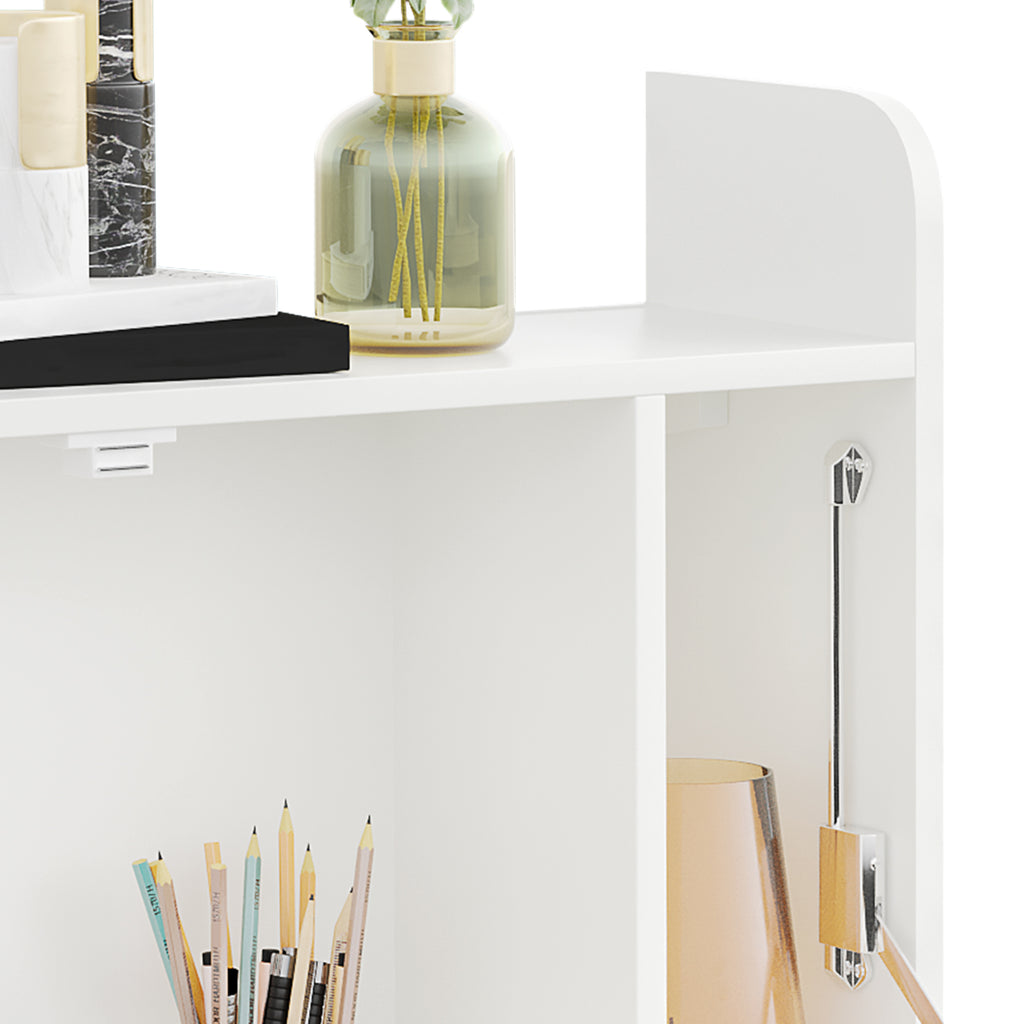 Bureau suspendu table murale table d'ordinateur murale et tablette rabattable avec rangements - 77 x 20 x 51 cm-6