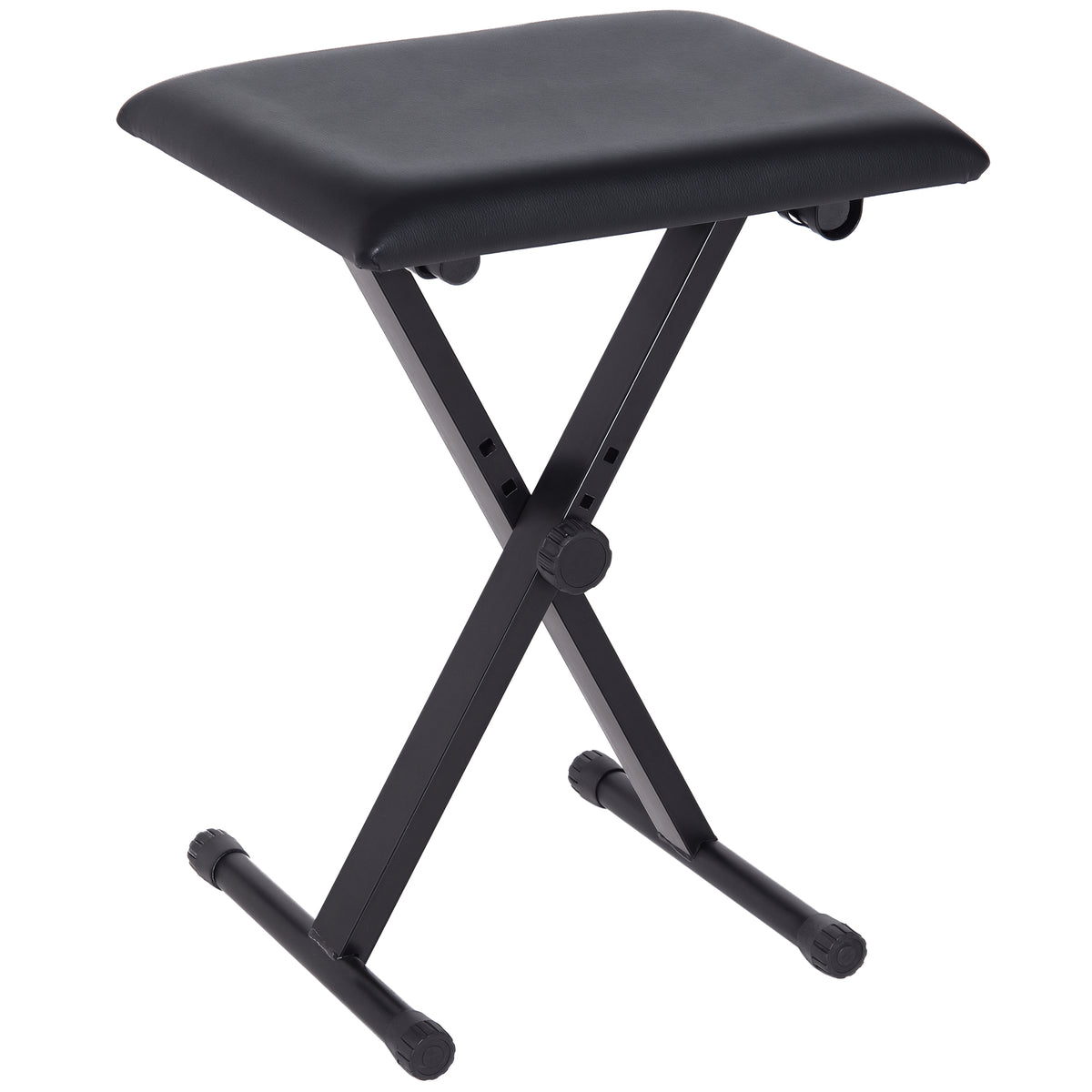 Tabouret piano pliable, banc piano réglable en hauteur de 37 à 47 cm, siège rembourré en PU et pieds en métal antidérapants, charge 100 kg, noir-0