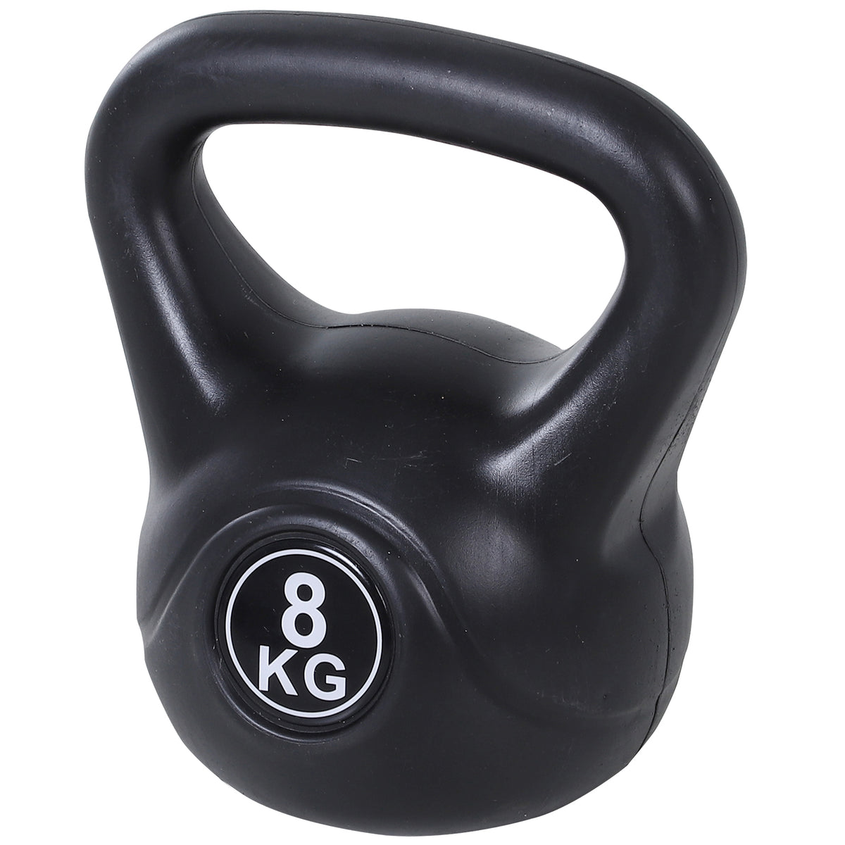 Kettlebell 8 kg, haltère avec poignée ergonomique, haltère à boule, musculation, entraînement, 22 x 17 x 24 cm noir-0