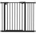 Barrière de sécurité animaux porte fermeture automatique système de double verrouillage sans perçage 1 extension noir-0
