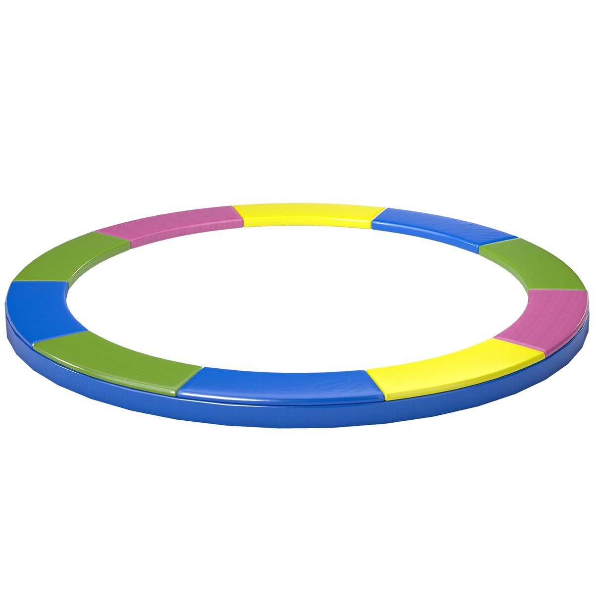 Coussin de protection trampoline 305cm avec cordon élastique résistant aux intempéries et UV anti-déchirure, multicolore-0