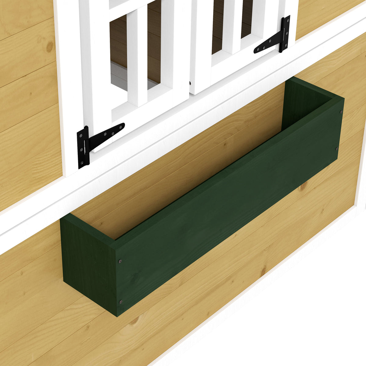 Cabane enfant extérieur maison enfant extérieure avec porte fenêtres et jardinières 114 x 126,4 x 135 cm beige-7