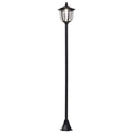 Luminaire extérieur lampadaire sur pied solaire lampadaire lanterne classique LED 60 Lm max. dim. 26L x 26l x 177H cm noir-0