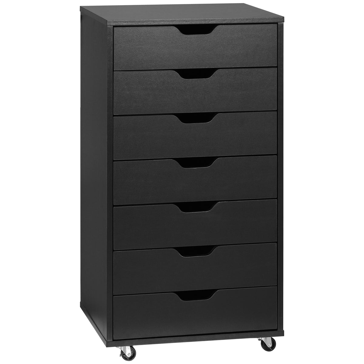 Caisson de bureau à roulette meuble rangement bureau avec 7 tiroirs organisateur pour documents, format A4 ou lettres-0