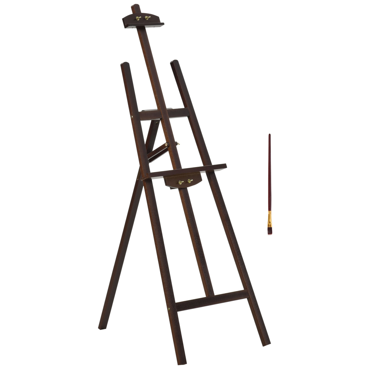 Chevalet d'artiste sur pieds dim. 51,5L x 71,5l x 134,5H cm inclinaison réglable 90° max. bois de pin-0