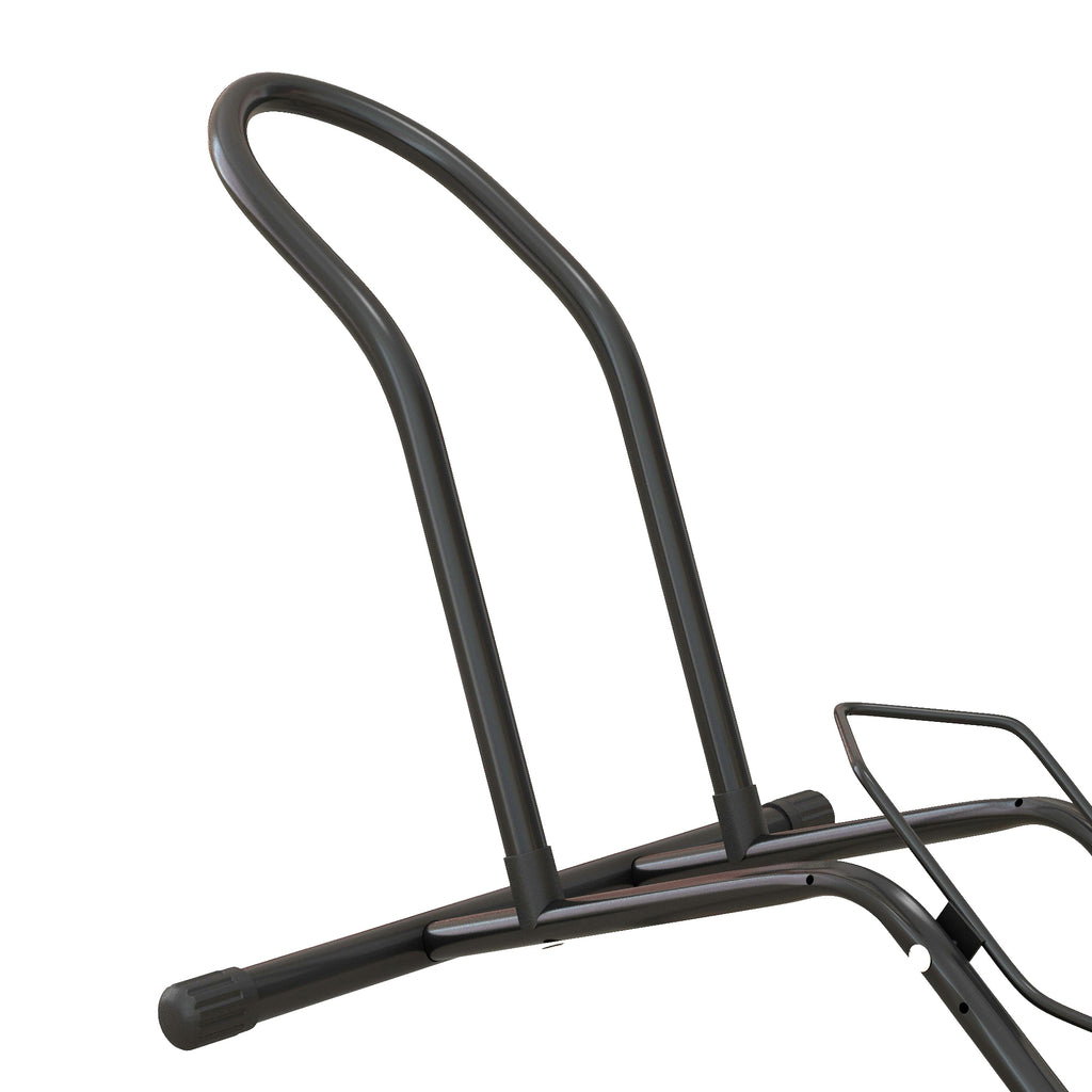Porte-vélos en acier pour stationnement de vélos support vélo sol pour l'intérieur et l'extérieur 59x41x38 cm Noir-6
