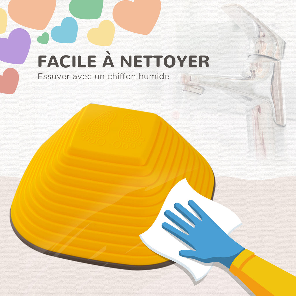 11 pièces pierres d'équilibre pour enfants parcours de motricité empilables et antidérapantes multicolore-6