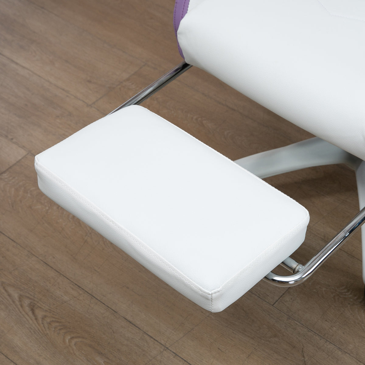 Chaise gaming fauteuil gaming ergonomique avec dossier inclinable à 135° et soutien lombaire, 65 x 65 x 121-129 cm blanc-8