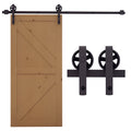 Kit de rail pour porte coulissante quincaillerie grange à porte coulissante en acier au carbone café-0