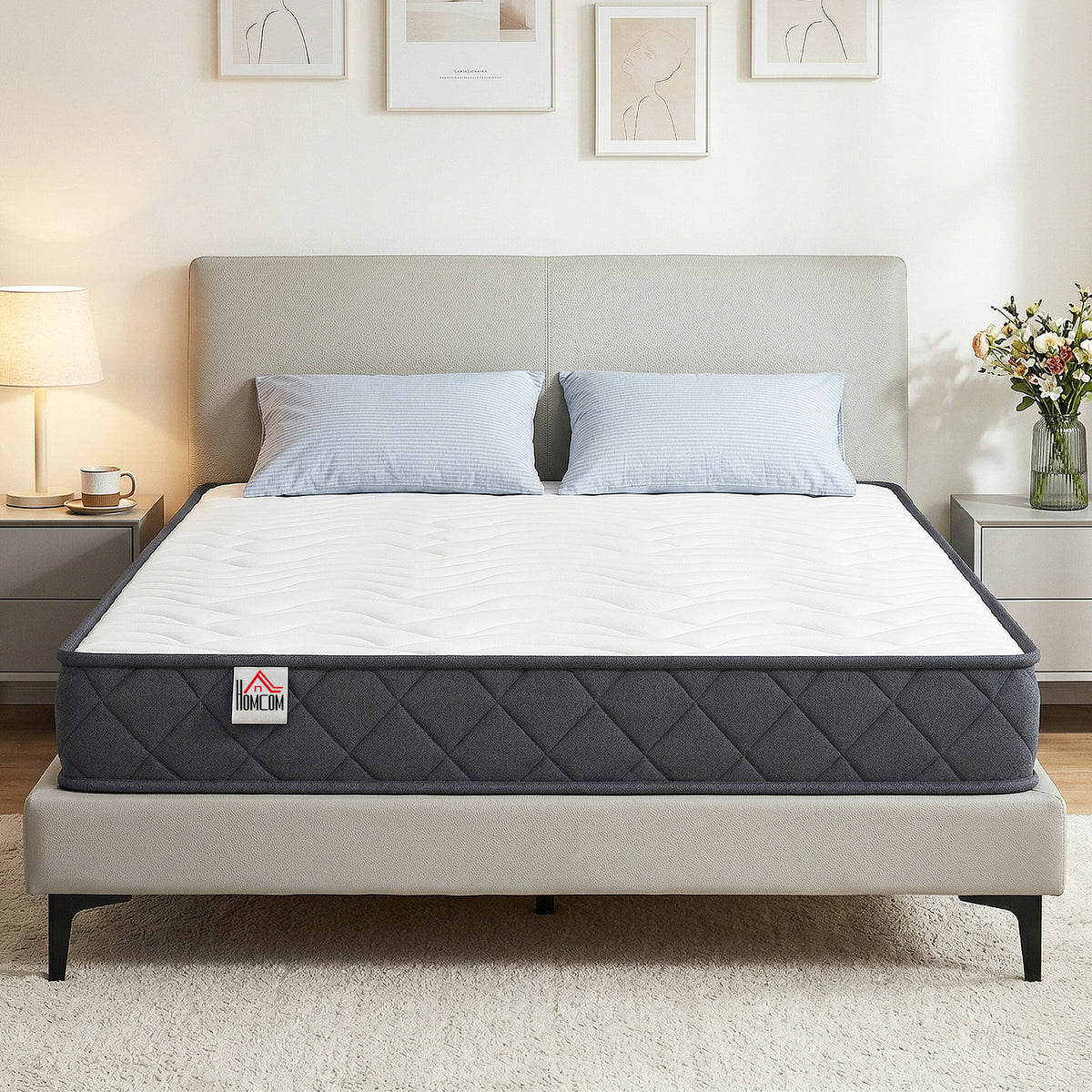 Matelas 140x190cm, matelas 2 personnes, mousse à mémoire de forme, 20cm d'épaisseur, certifié Oeko-Tex, fermeté moyenne-1