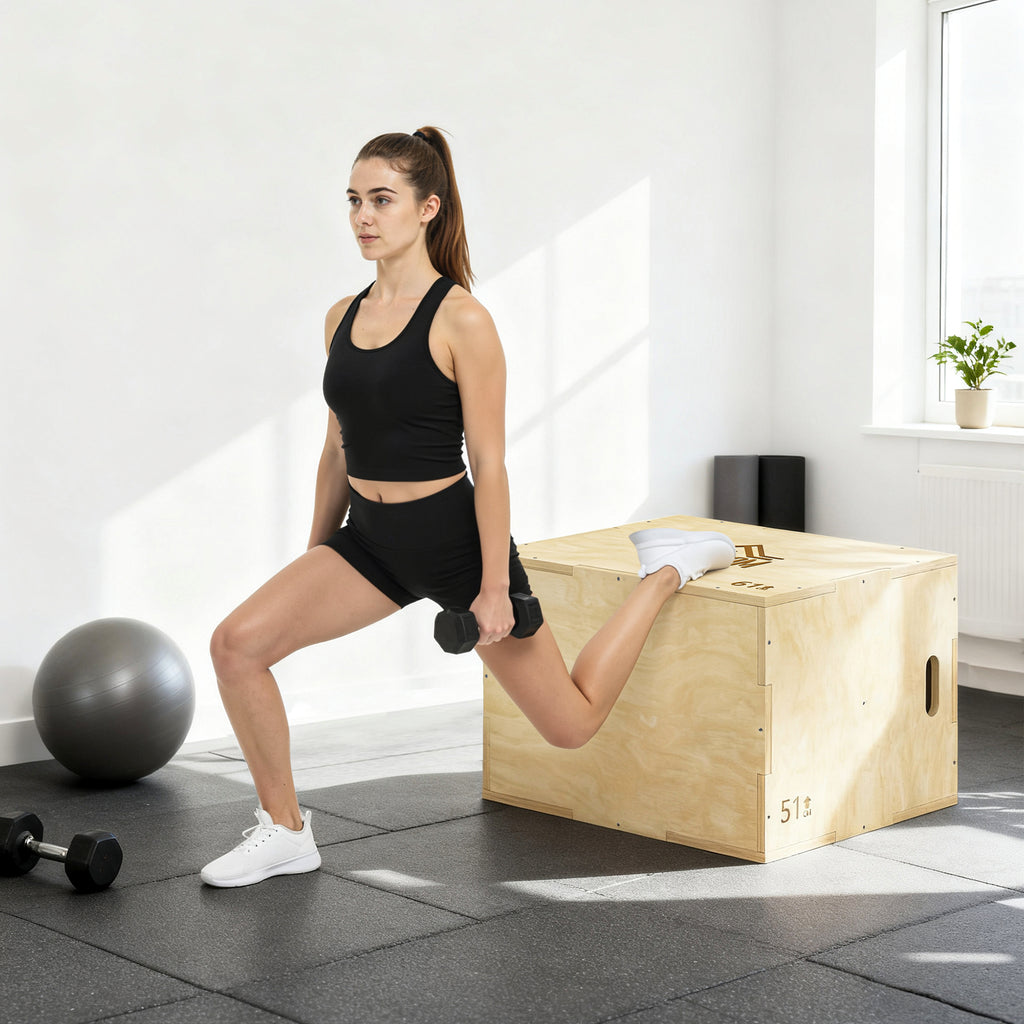 Box Jump pliométrie 3 en 1 appareil musculation fitness entraînement croisé plyobox pour box training 51/61/76cm en bois-9