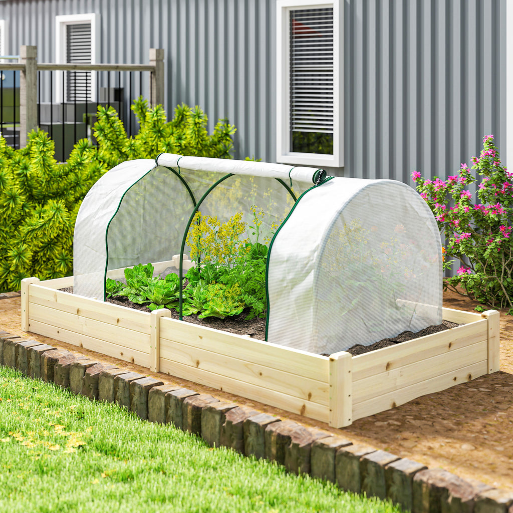 Serre de jardin mini serre serre à tomates 2 x 1 x 0,8 m porte zippée bâche PE acier blanc-8