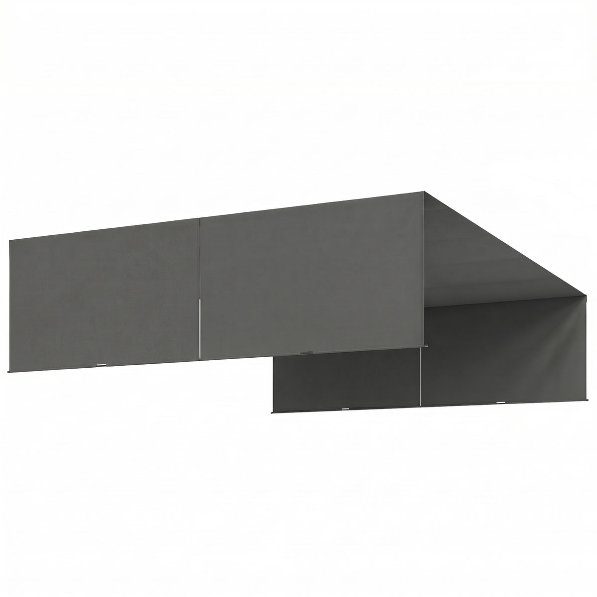 Lot de 2 toiles de rechange pergola rétractable 4,9 x 1,2 m pour pergola de 3 x 3 m polyester protection UV gris foncé-0