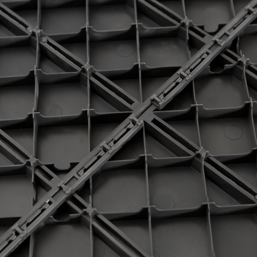 Caillebotis - Dalles terrasse - Lot de 18 - emboîtables, Installation très Simple - Petits Carreaux Composite Plastique-7