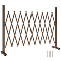 Barrière Extensible rétractable barrière de sécurité 250L x 31l x 104H cm alu métal Chocolat-0