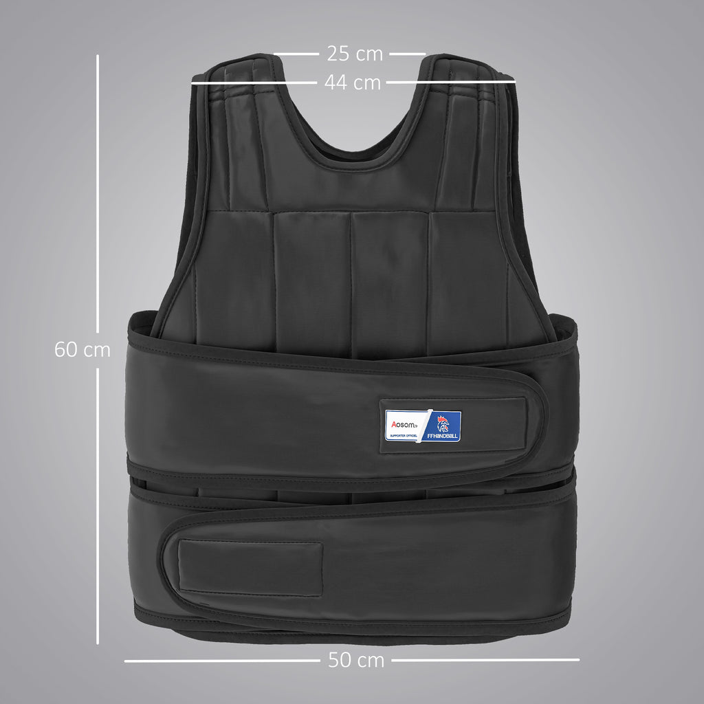 Gilet lesté réglable - veste lestée 20 Kg max. poids amovibles entraînement musculation exercice-2