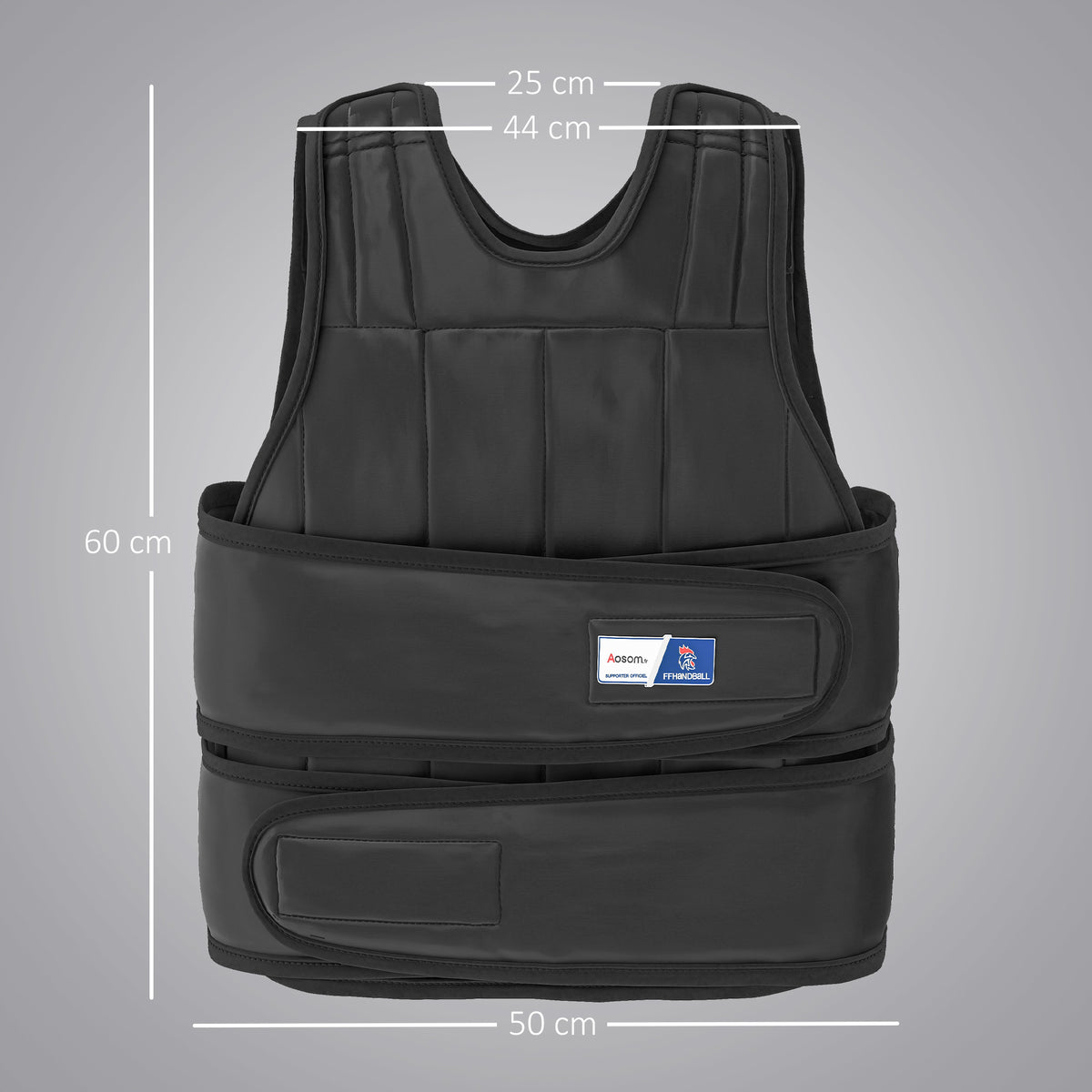 Gilet lesté réglable - .fr x FFHandball - veste lestée 20 Kg max. poids amovibles entrainement musculation exercice-2
