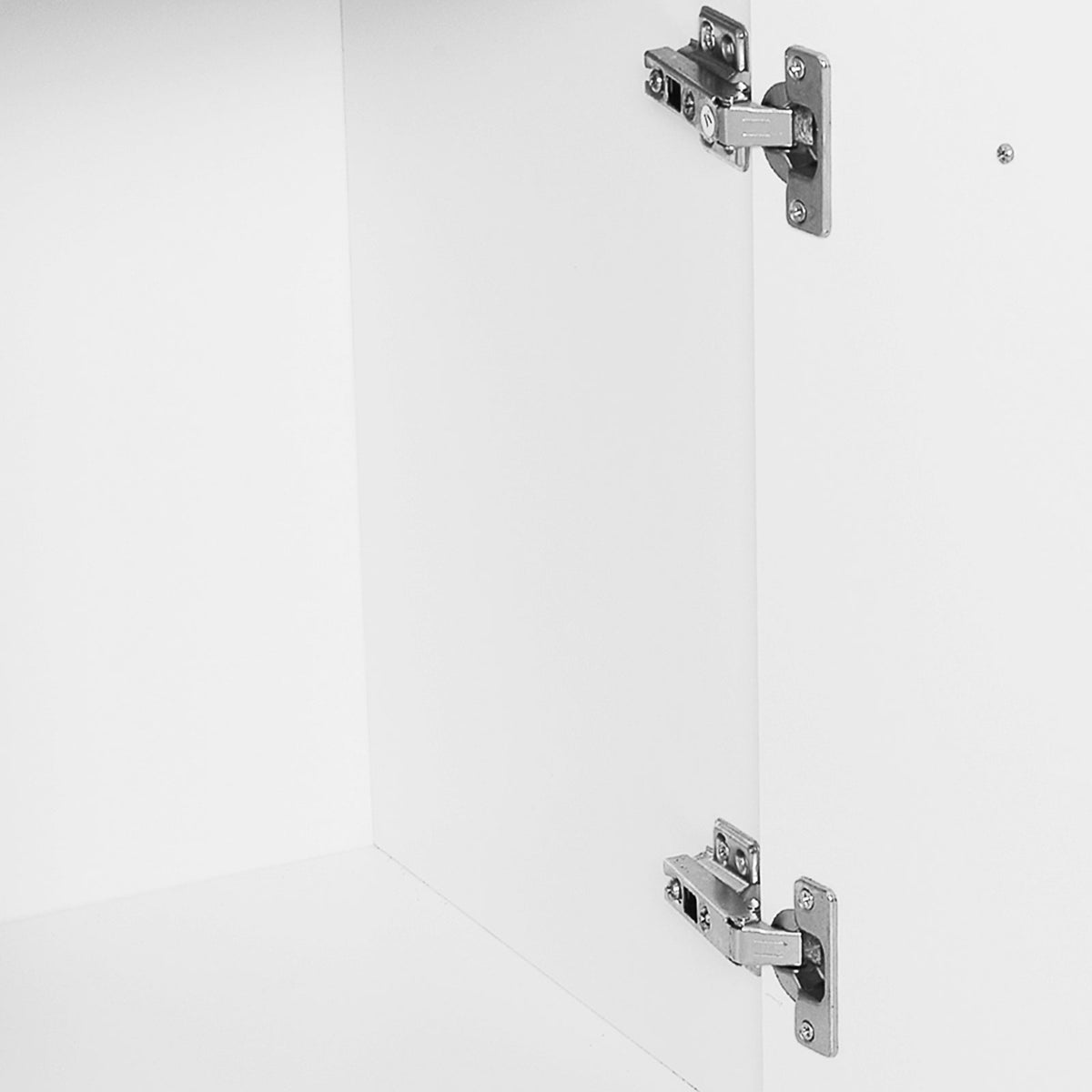 Buffet salon à haut brillance, meuble de rangement avec 2 tiroirs, 3 portes et étagère réglable, style contemporain, buffet salle à manger et cuisine, 106 x 35 x 76 cm, blanc-8