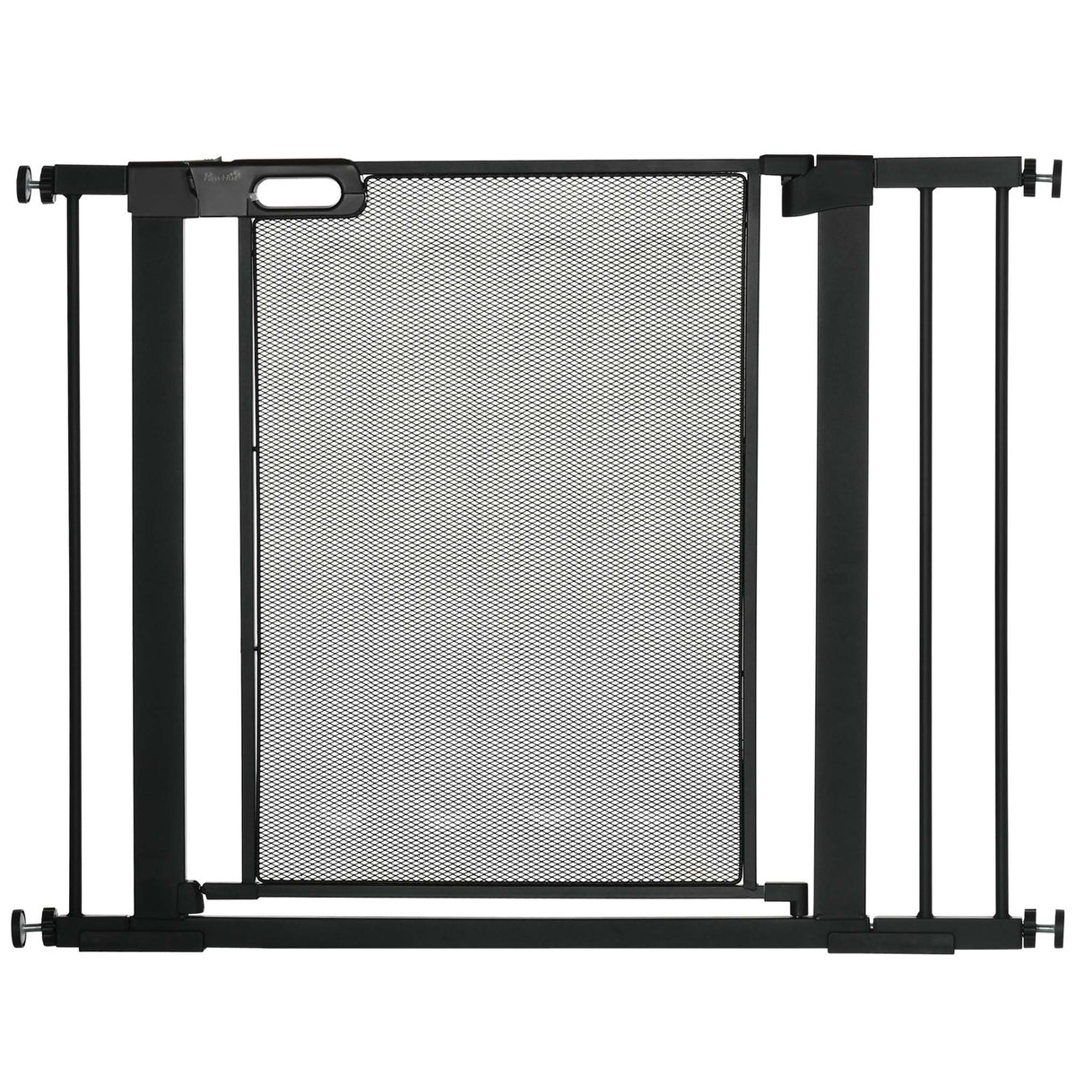 Barrière de sécurité pour animaux domestique avec fermeture automatique double verrouillage largeur 75-103 cm noir-0