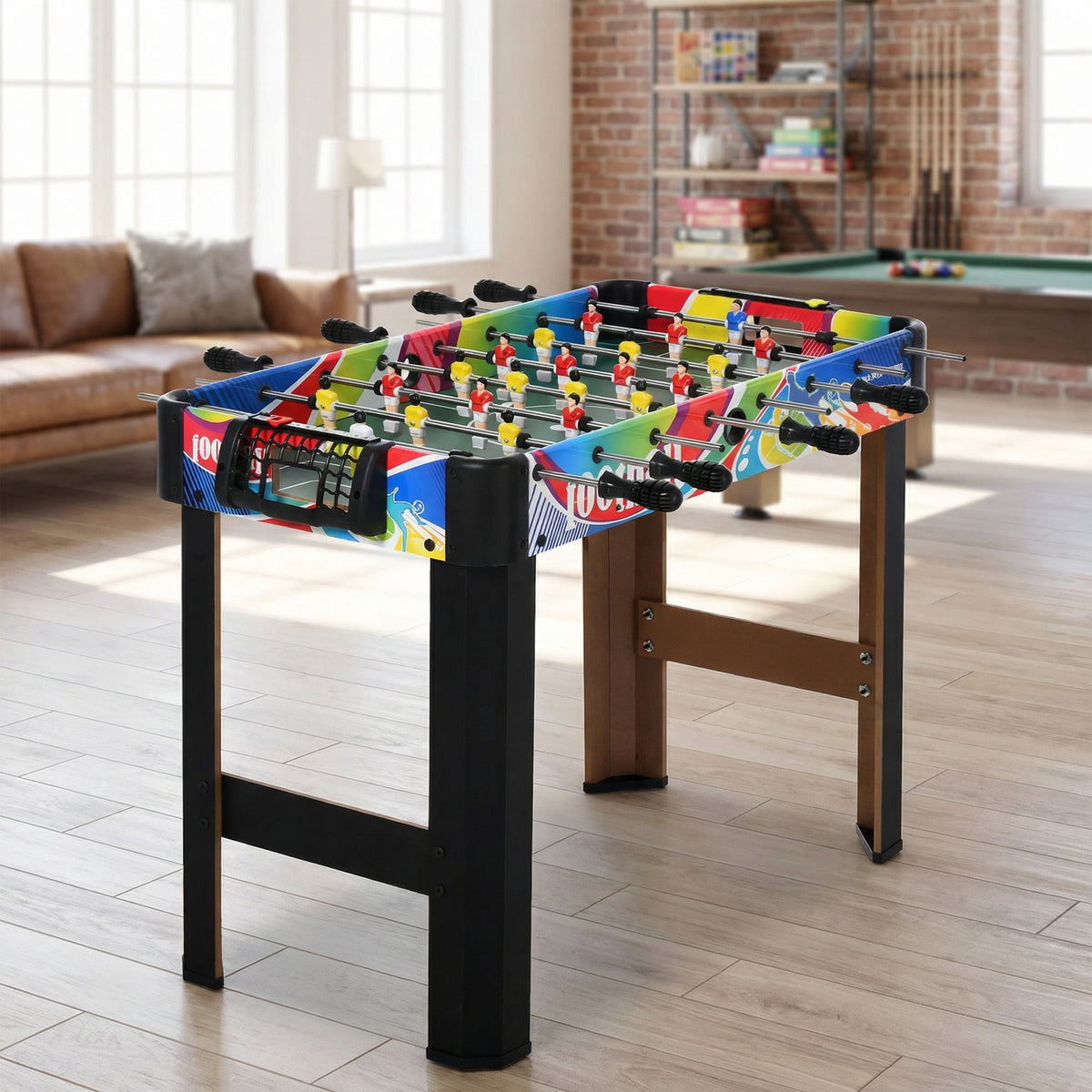 Baby-Foot pour Adolescents et Adultes, 22 Joueurs, 2 Balles, Tableaux de Score, 86,5x43,5x63 cm, Multicolore-1