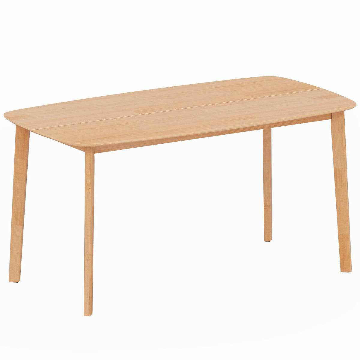 Table à manger rectangulaire pour 6 personnes table de cuisine 150 cm en bois massif 150 x 80 x 76 cm bois naturel-0