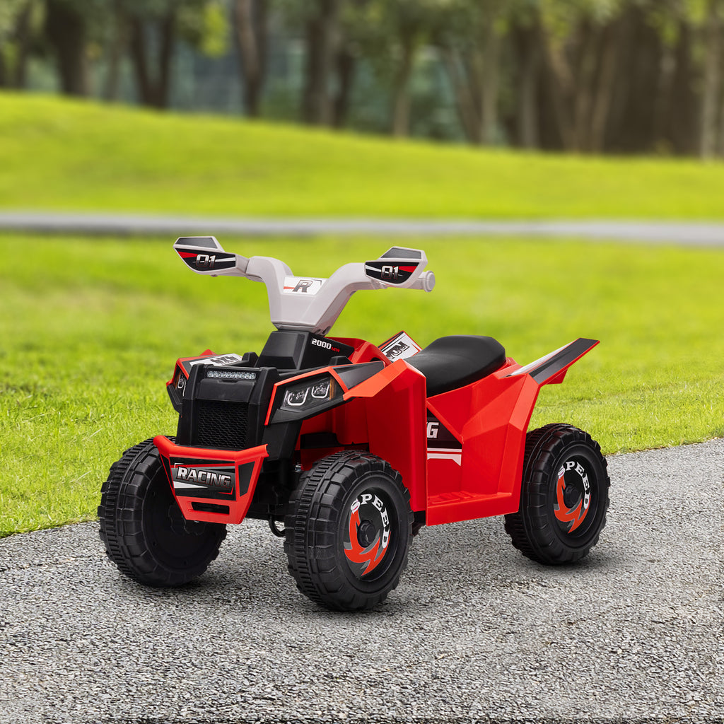 Quad électrique pour enfants véhicule à batterie 6V avec marche avant et arrière 70L x 41,5l x 48,5H cm Rouge-9