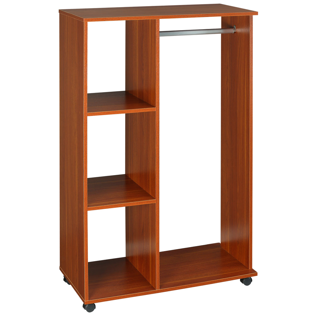 Armoire penderie Armoire de Rangement Mobile Panneaux de Particules Coloris Noyer-0