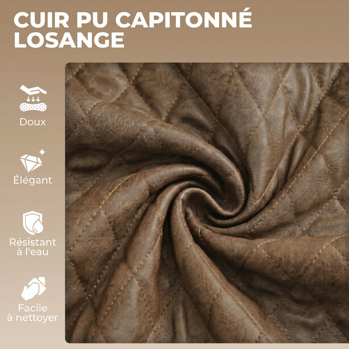 Lot de 2 Tabourets de Bar, Tabourets Hauts Cuisine avec Siège Pivotant et Hauteur Réglable, Marron Foncé-5
