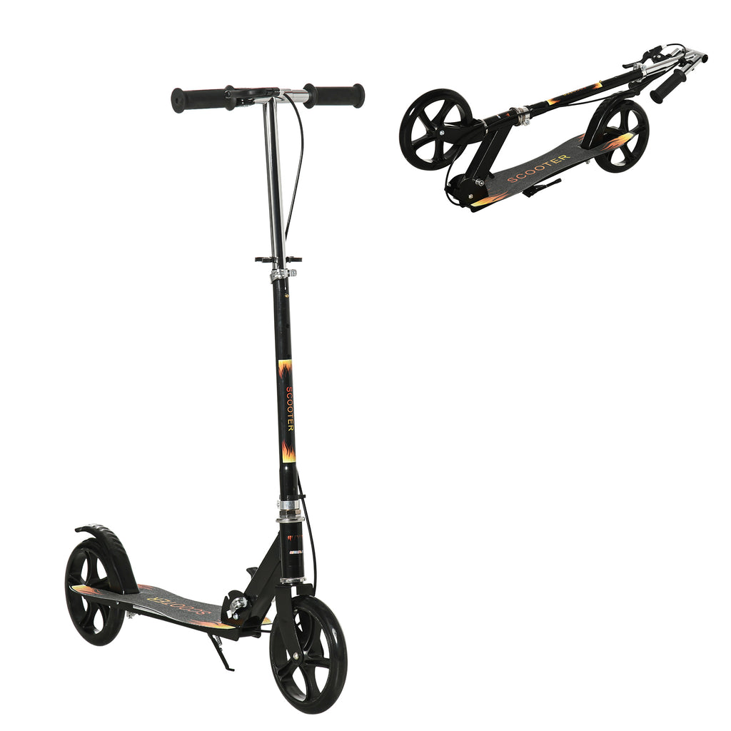 Trottinette pliable pour enfant avec guidon réglable en hauteur et double frein 86 x 35 x 93-103 cm noir-0