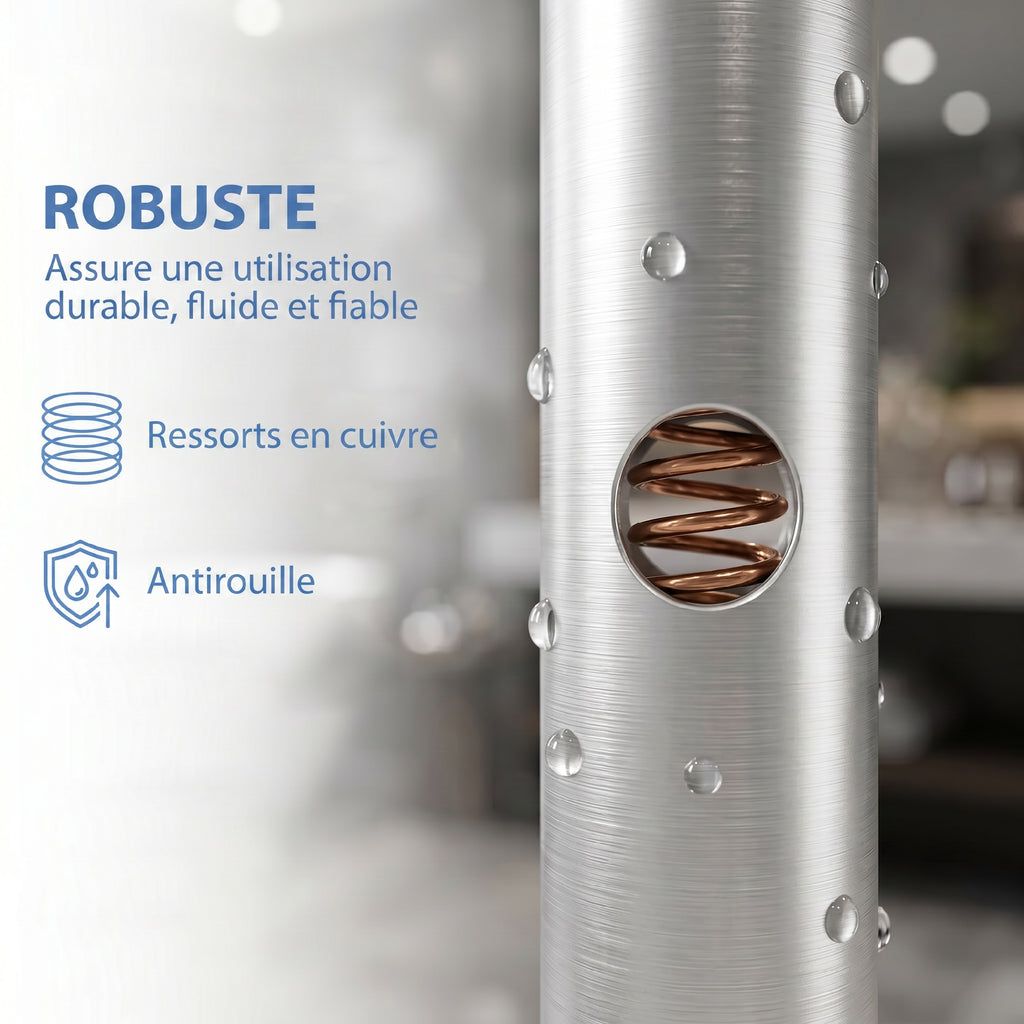 Tabouret de Douche Hauteur Ajustable avec Étagère Intégrée et Barre d'Appui à Ventouse pour Seniors et Handicapés, Gris-5