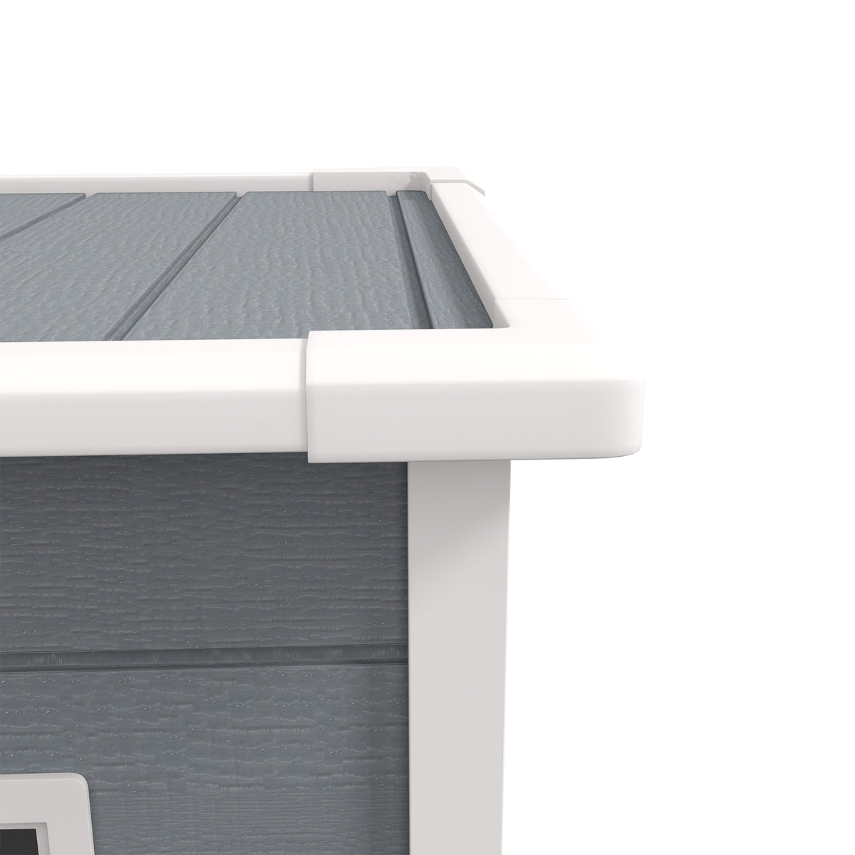 Abri de jardin 1,14 m² pour outils - porte verrouillable, aération et fenêtre - dim. 151L x 92l x 193H cm  - plastique, gris-9