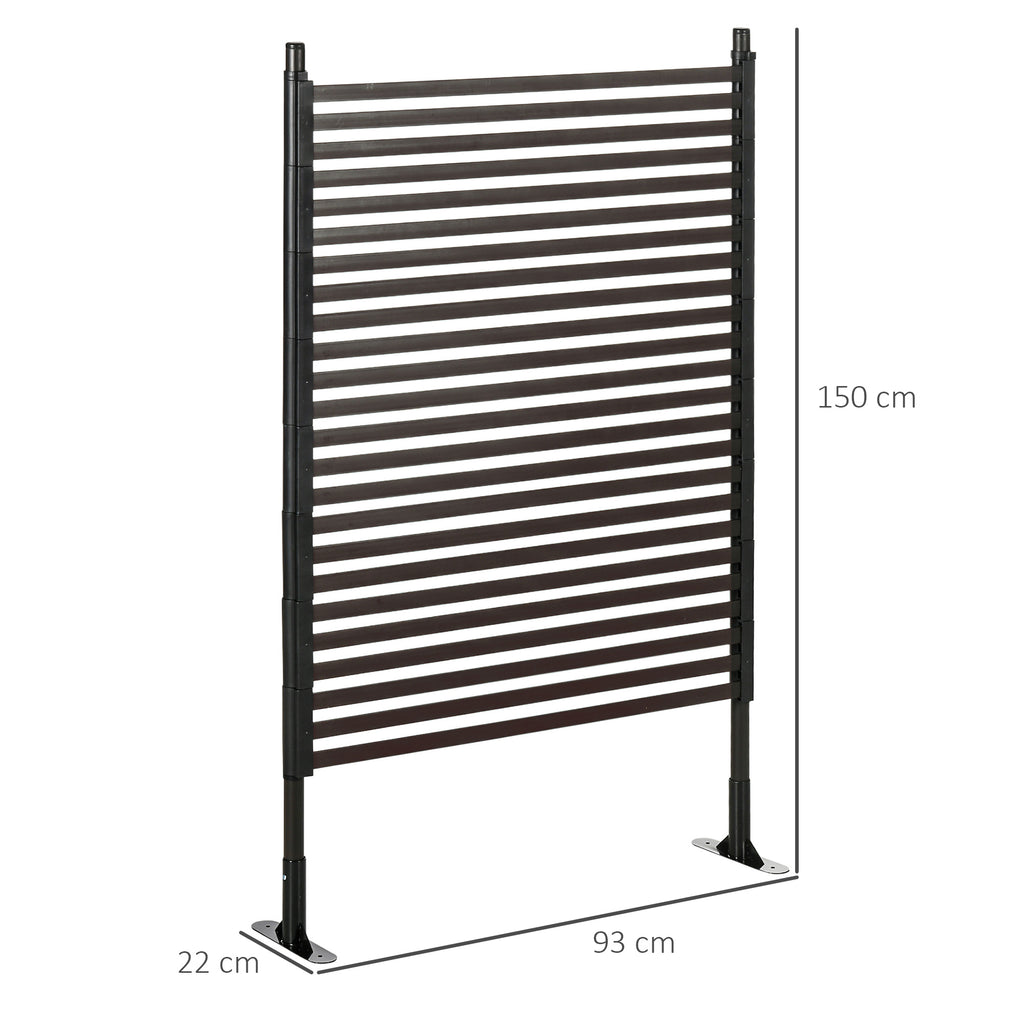 Panneau clotûre de jardin brise vue en métal extérieur avec pieds ou piquets à planter, modulaire, 93L x 22l x 150H cm-2