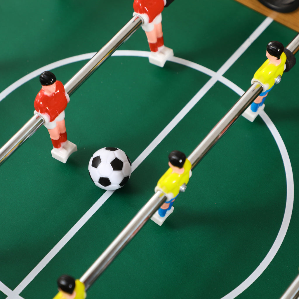 Babyfoot pliable en bois avec 18 joueurs, 2 ballons, 6 tiges et tableau de bord, pour adulte et enfant,  69 x 37 x 70 cm-7