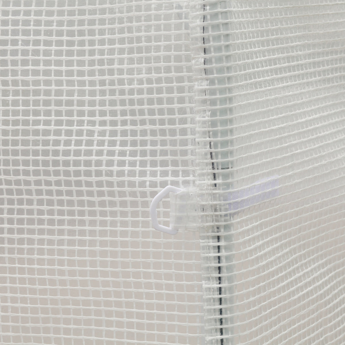 Serre de Jardin Tunnel 6 m² 3L x 2l x 1,9H m Acier galvanisé renforcé diamètre 2,4 cm + PE Haute densité fenêtres Porte Blanc-7