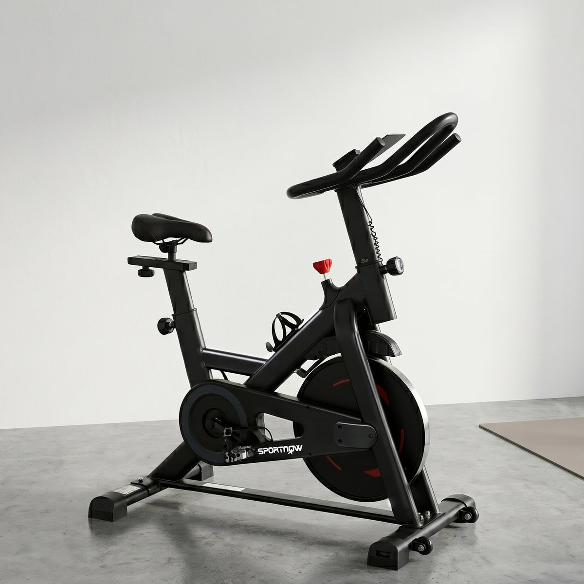 Vélo d'Appartement Silencieux avec Résistance Magnétique Réglable, APP Connectez, Écran LCD, 111,5x52,5x114,5cm, Noir-1