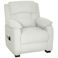 Fauteuil relax électrique fauteuil inclinable port USB repose-pieds poches latérales télécommande 86x90x103cm crème-0